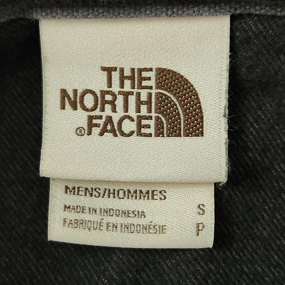 The North Face Arroyo Flannel Shirt Mens Small Gray Long Sleeve Button Up Cotton